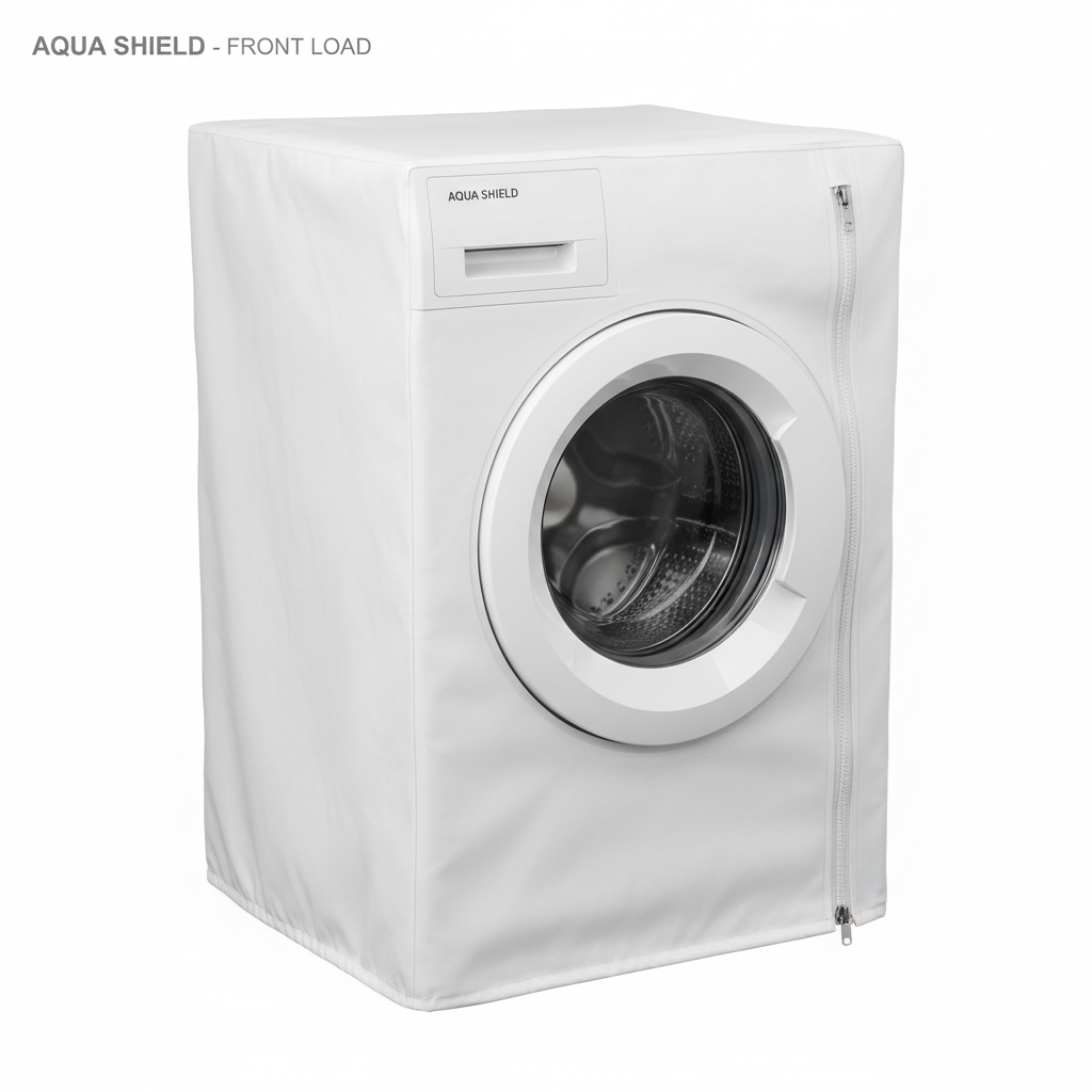 White Front Loader Washing Machine Cover