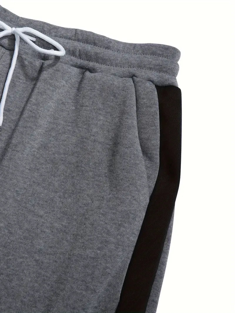 Men's Athletic 2Pcs Tracksuit Set(gray) (Casual) Full-Zip Sweat suits Long Sleeve Hoodie and Jogging Pants