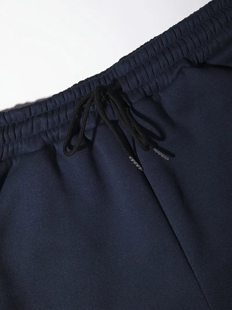 Men's Athletic 2Pcs Tracksuit Set(blue) (Casual) Full-Zip Sweat suits Long Sleeve Hoodie and Jogging Pants