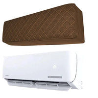 Premium cotton quilted AC cover with waterproof exterior on air conditioner