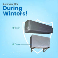 Waterproof parachute AC cover protecting air conditioner unit