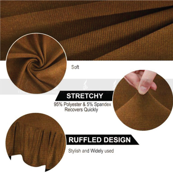 Frill Style Micro Mesh Chair Cover (Brown Color)