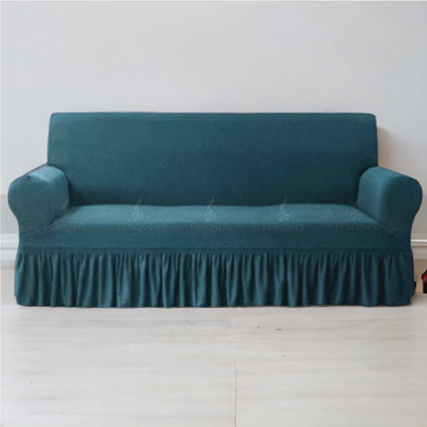 Frill Style Micro Mesh Sofa Cover (Zink Color)