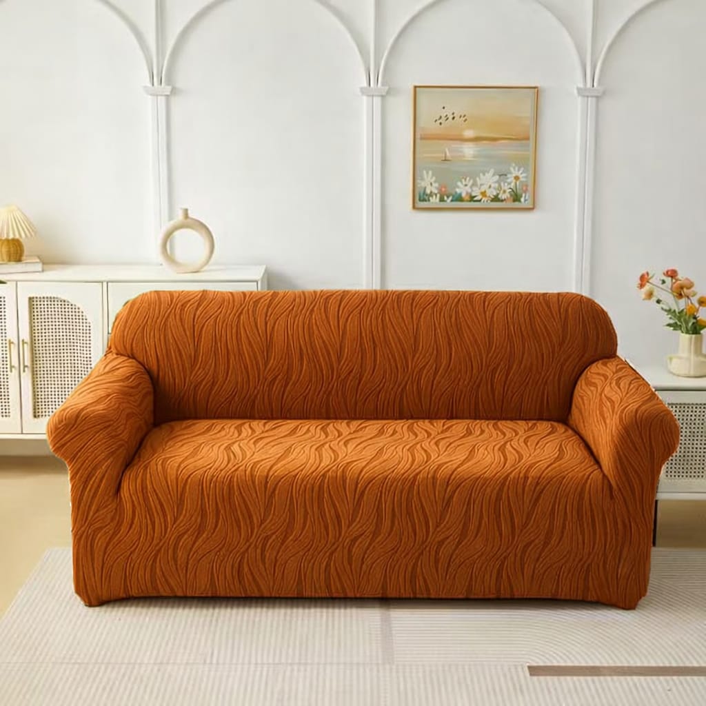 Fitted zebra velvet sofa covers value pack