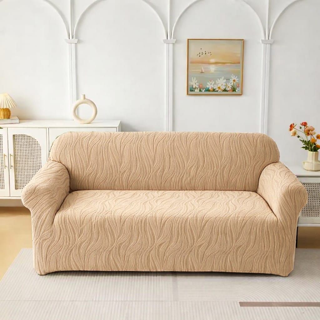 Fitted zebra velvet sofa covers value pack