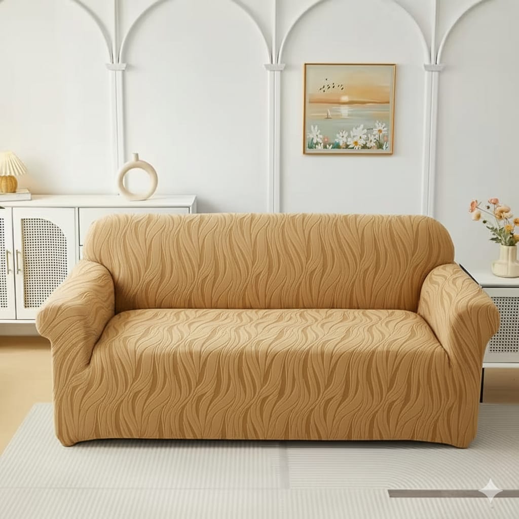 Fitted zebra velvet sofa covers value pack