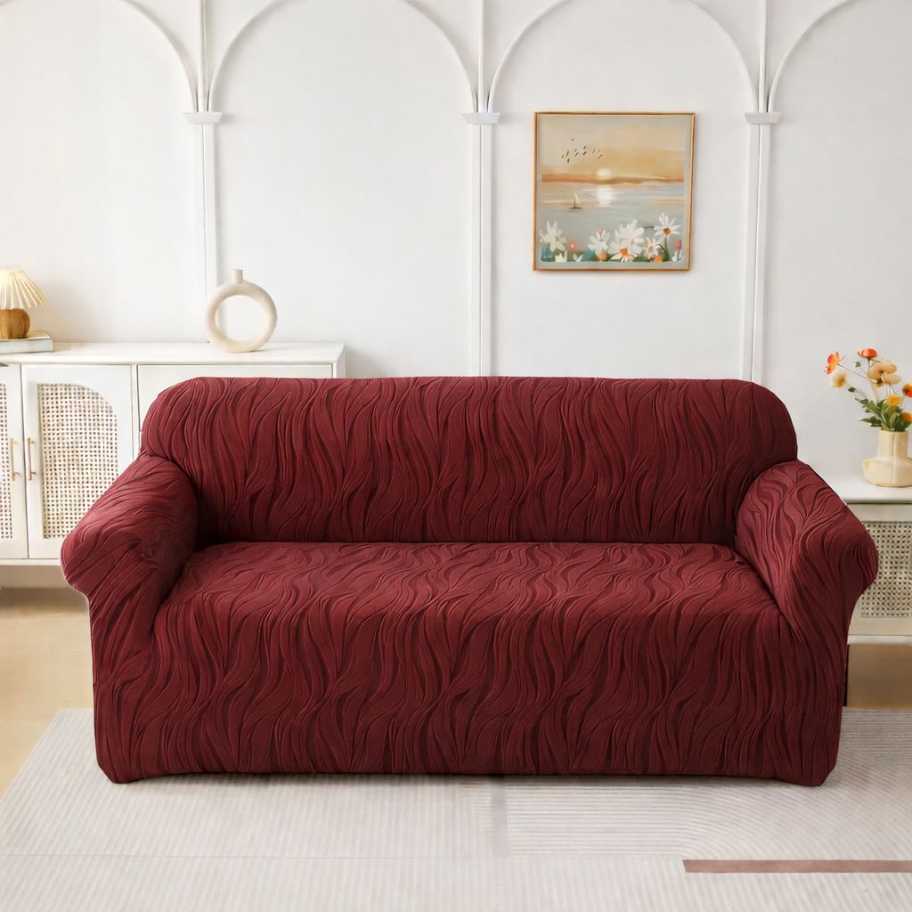 Fitted zebra velvet sofa covers value pack
