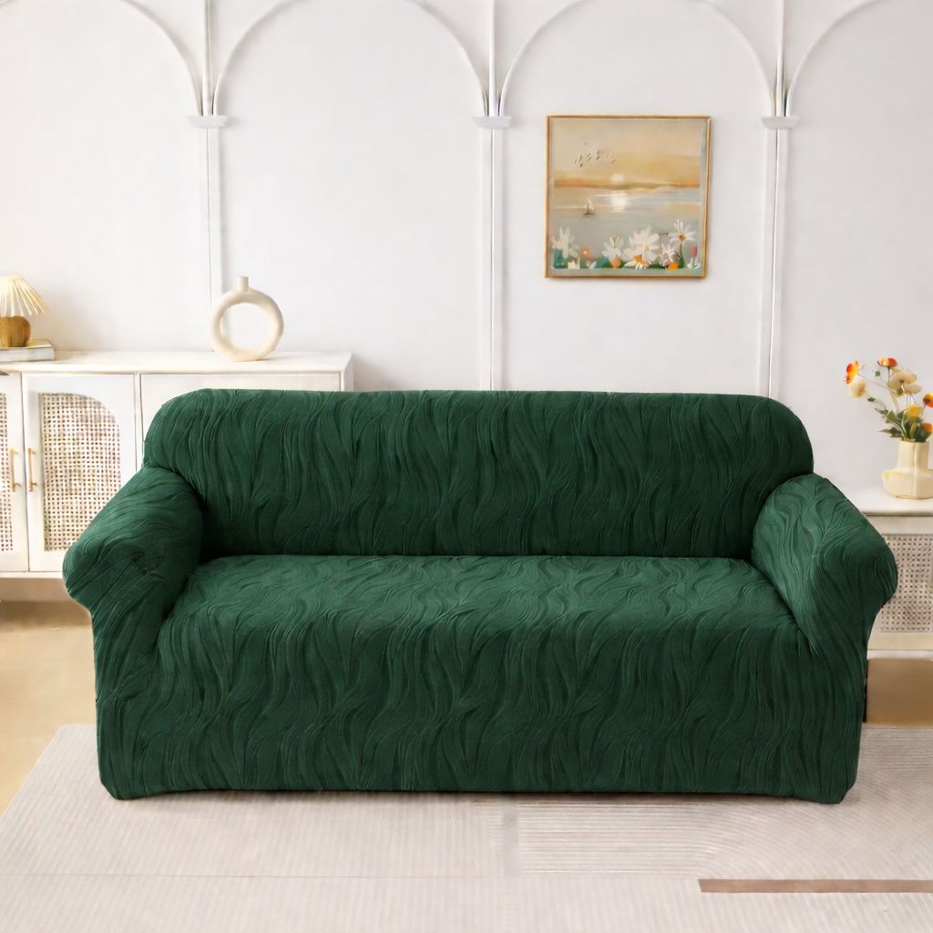 Fitted zebra velvet sofa covers value pack