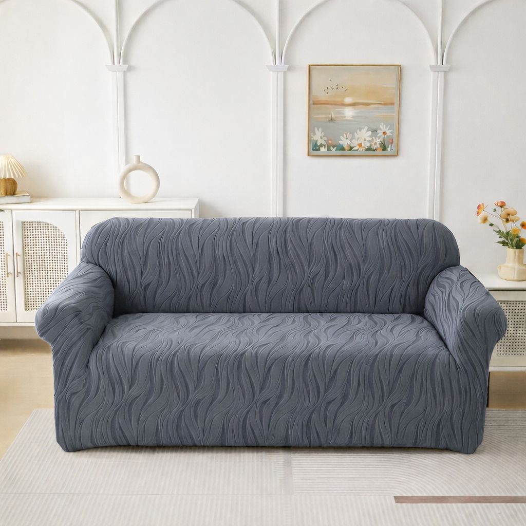 Fitted zebra velvet sofa covers value pack