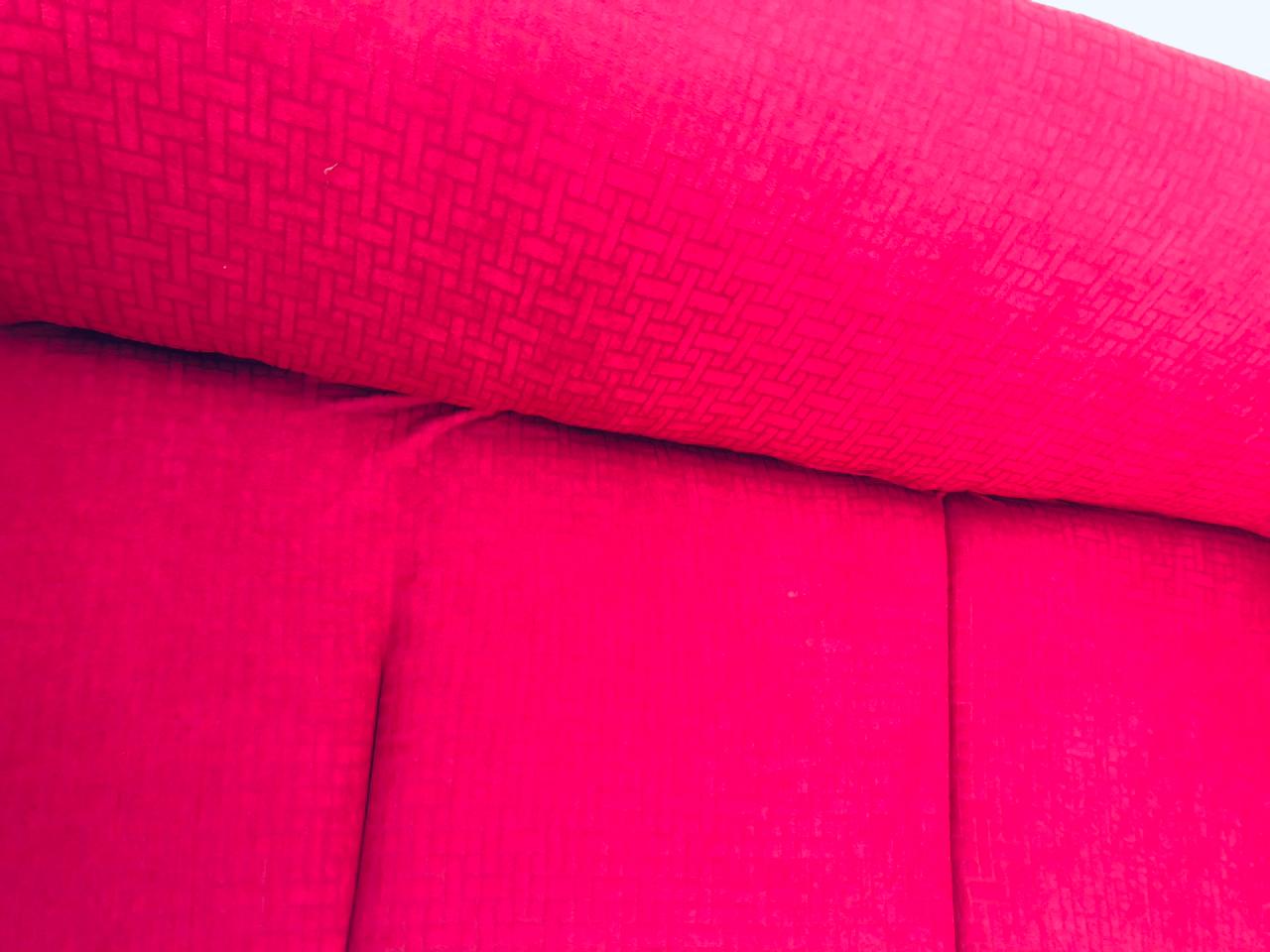 Close-up of a red fabric surface