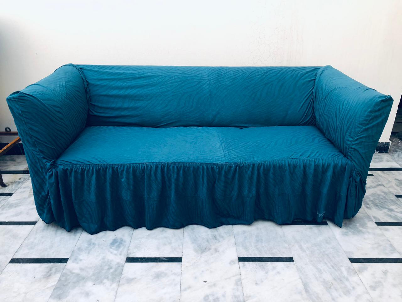 Zebra velvet frill sofa cover Eid and wedding