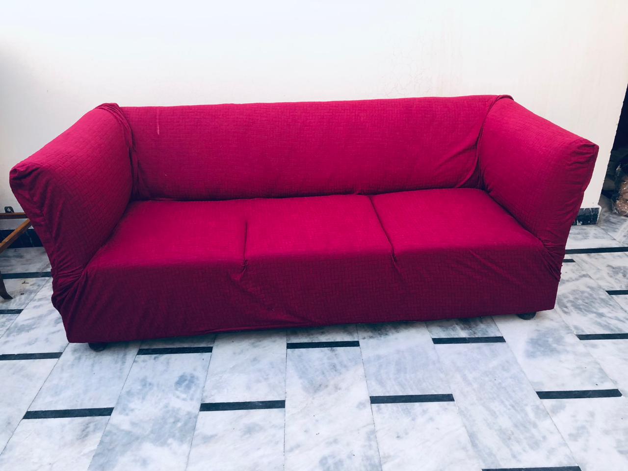 Luxury textured jacquard sofa cover stripe pattern