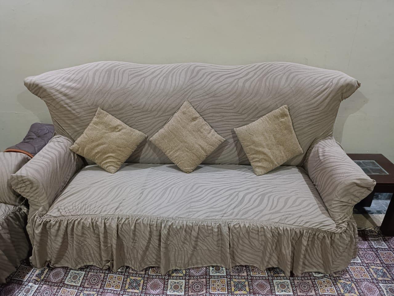 Zebra velvet frill sofa cover Eid and wedding
