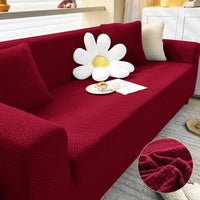 Luxury textured jacquard sofa cover stripe pattern