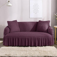 Signature Persian bubble sofa cover with frills for Eid and wedding