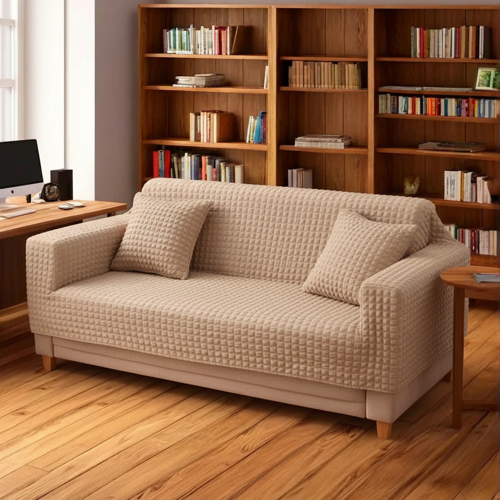 Premium Turkish Bubble Fitted Sofa Covers with Elegant Frill - All Colors & Sizes