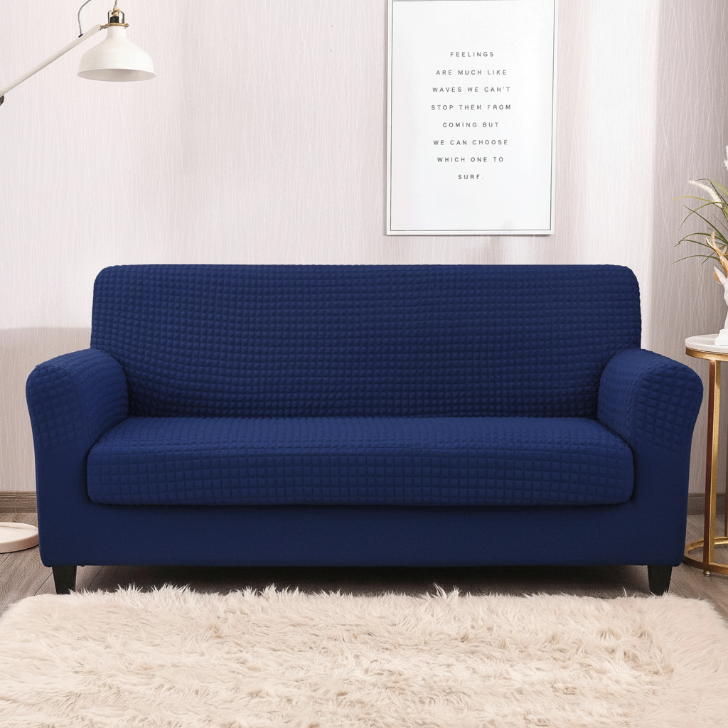 Blue Bubble Sofa Cover