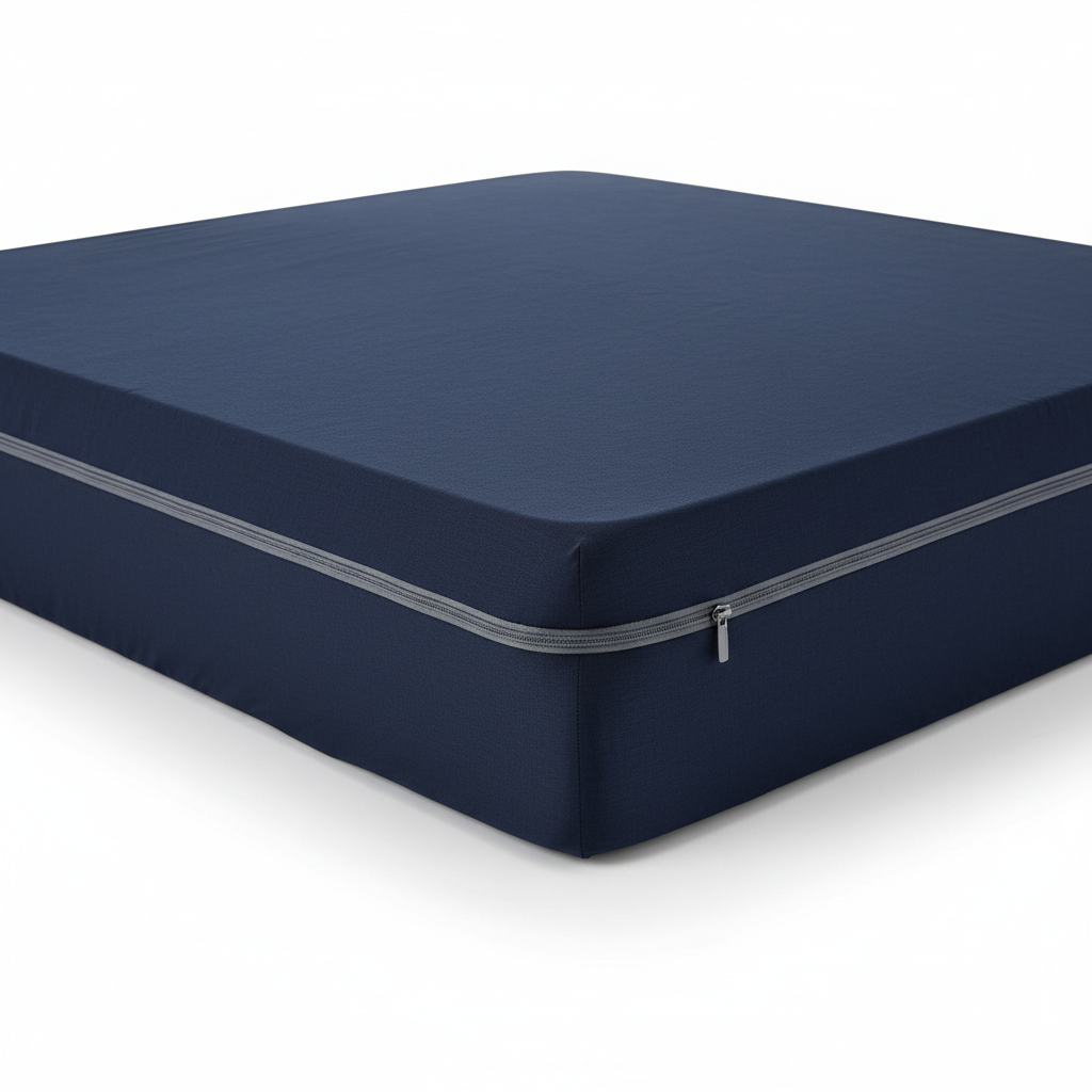 Blue Navy Zipper Mattress Protector