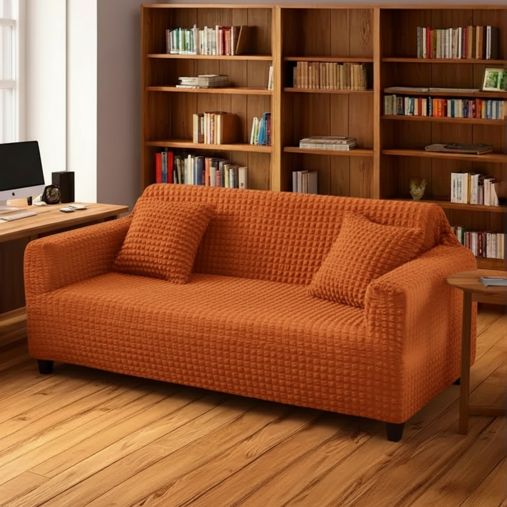 Copper Turkish Bubble Fitted Sofa Cover