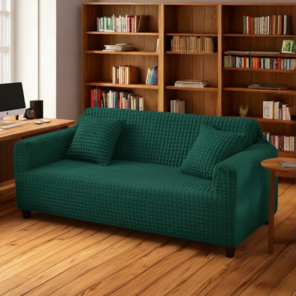 Green Turkish Bubble Fitted Sofa Cover