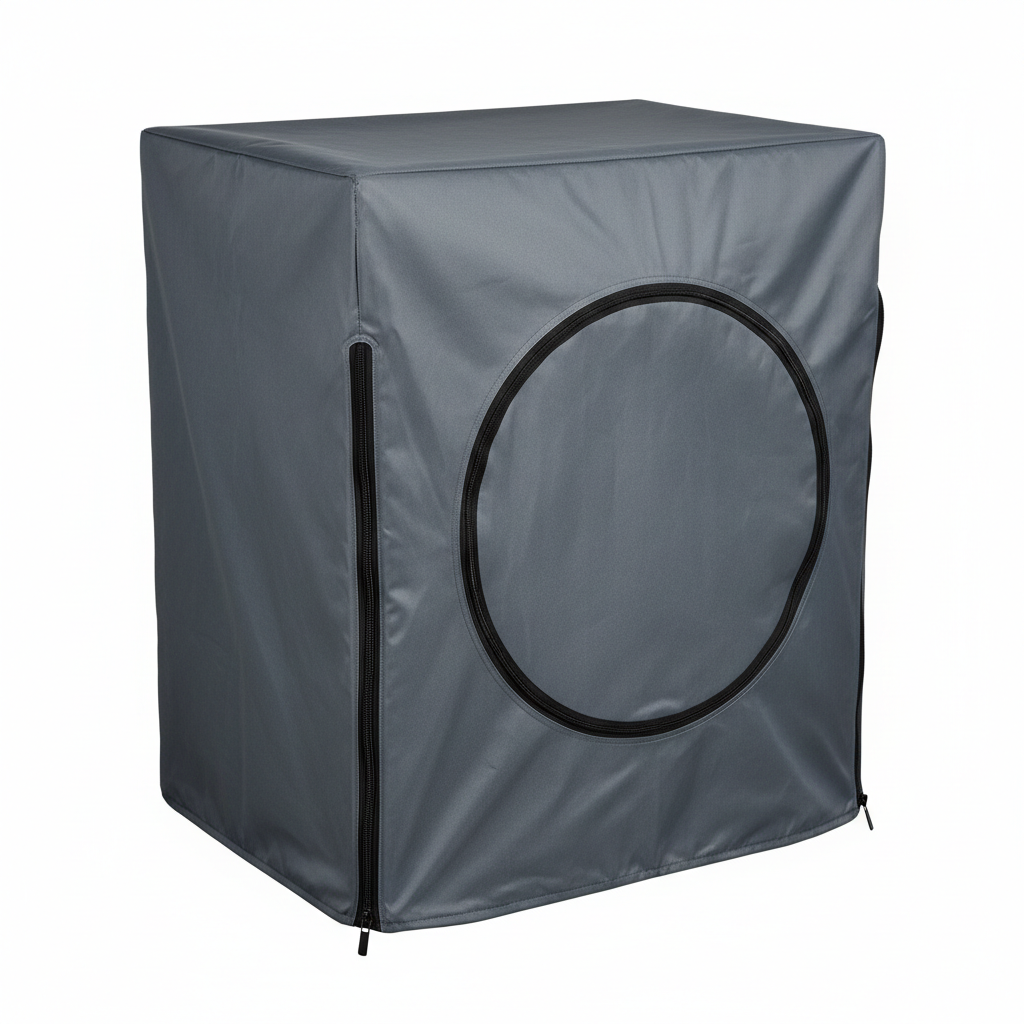 Grey Front Loader Washing Machine Cover