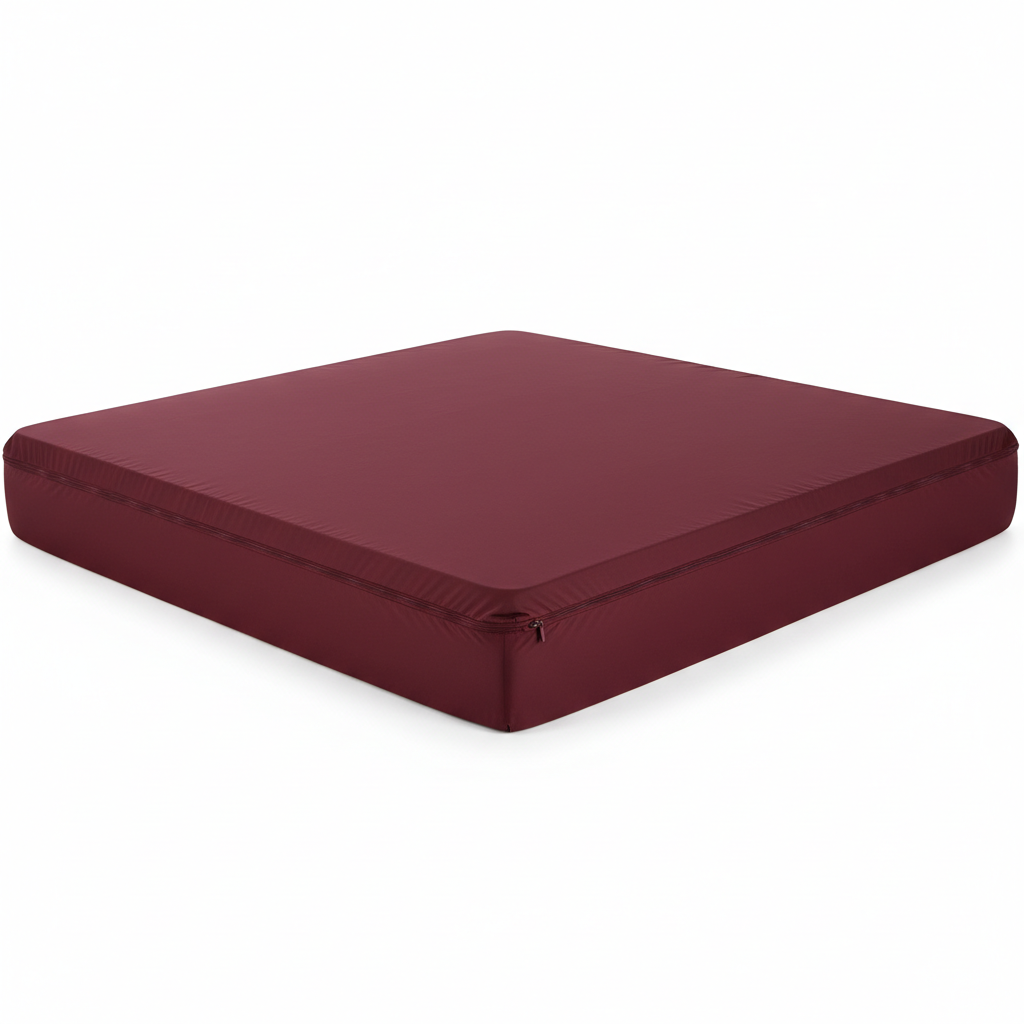 Maroon Zipper Mattress Protector