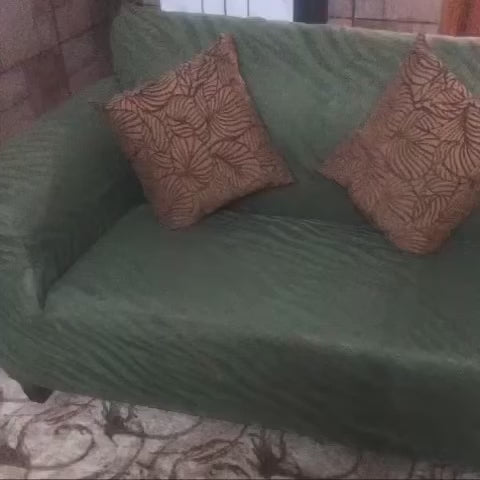 Fitted zebra velvet sofa covers value pack