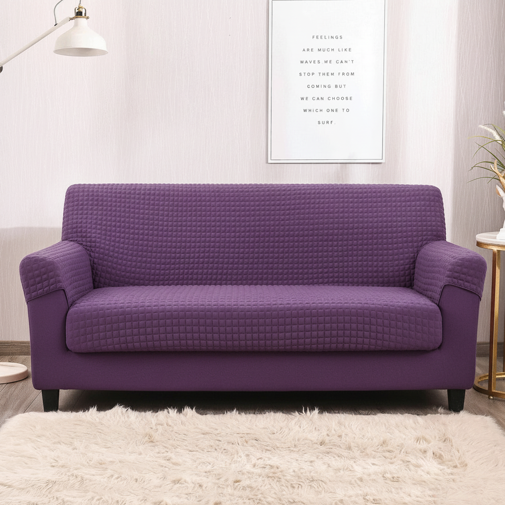Premium Turkish Bubble Fitted Sofa Covers with Elegant Frill - All Colors & Sizes