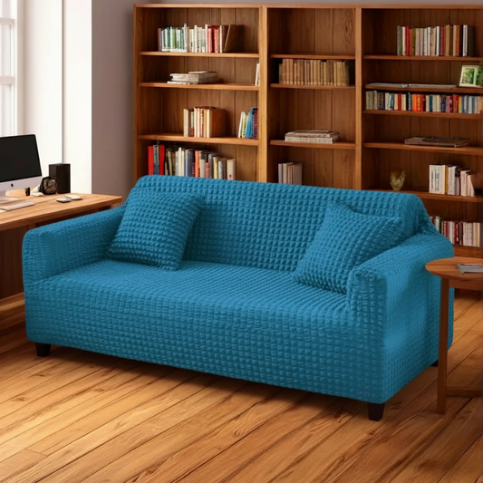 Premium Turkish Bubble Fitted Sofa Covers with Elegant Frill - All Colors & Sizes